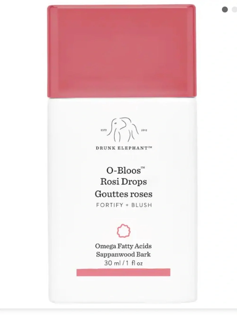 Drunk Elephant O-Bloos Rosi Drops Box skincare as makeup